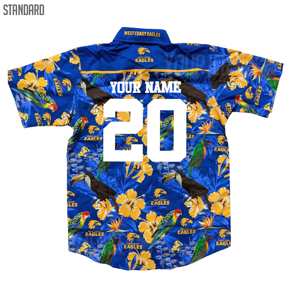 west coast eagles hawaiian shirt