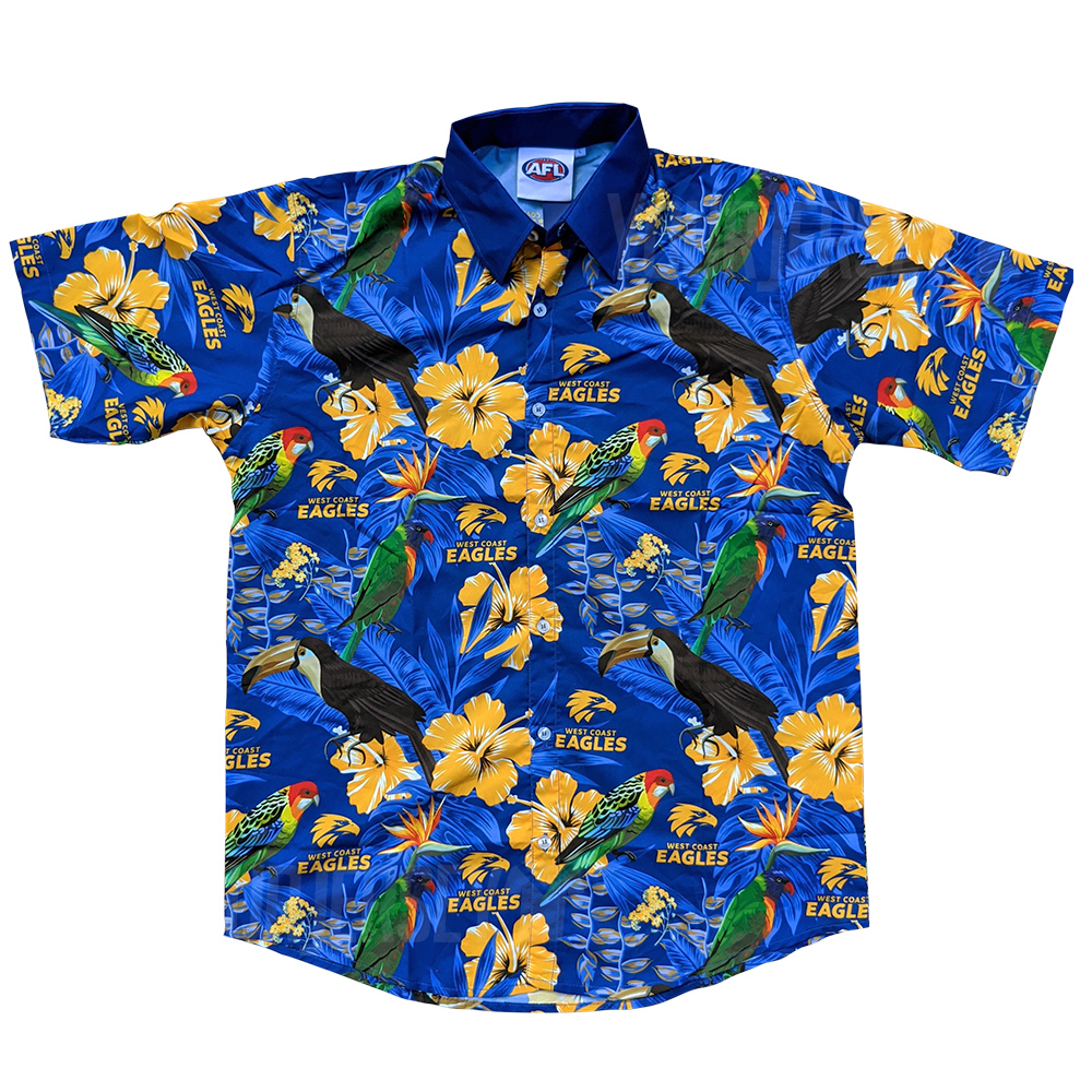 west coast eagles hawaiian shirt