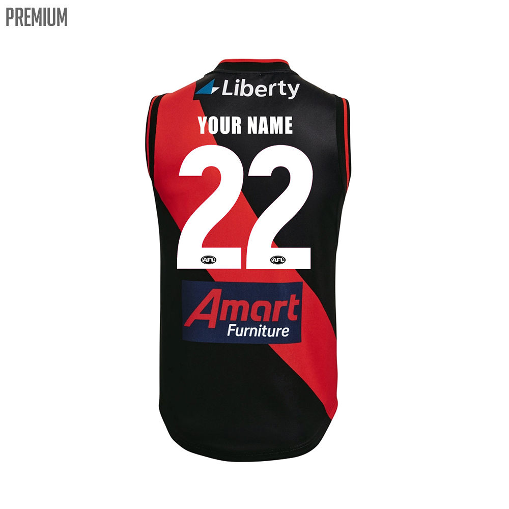 Essendon Bombers Home Guernsey Sizes Adults and Kids Sizes BNWT 